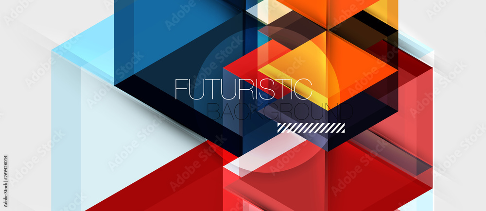 Geometric triangle and hexagon abstract background, vector illustration Geometric triangle and hexagon abstract background, vector illustration