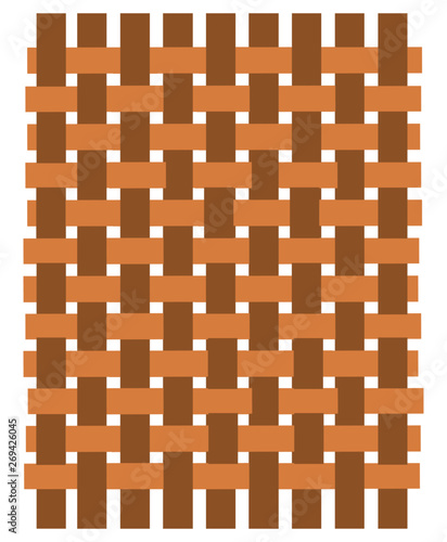 Philippine banig or woven palm leaves brown pattern