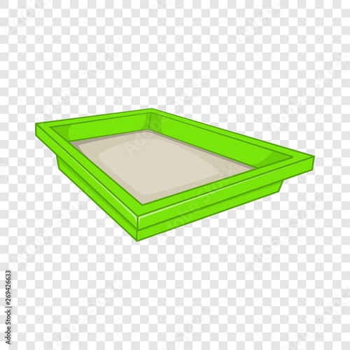 Cat litter tray icon. Cartoon illustration of cat litter tray vector icon for web design
