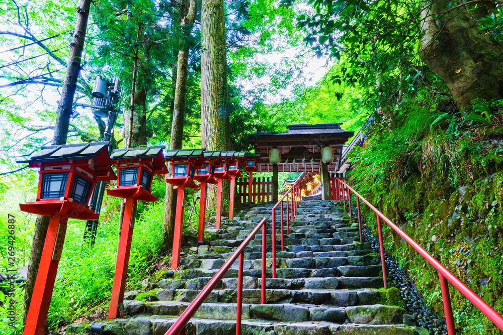 Fototapeta premium landscape Kibune in Kyoto Japan