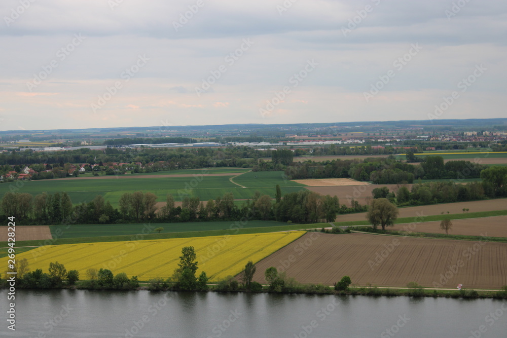 Spring evening in the Danube Valley near Regensburg