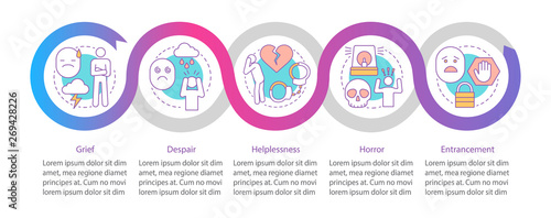 Hard feelings vector infographic template photo