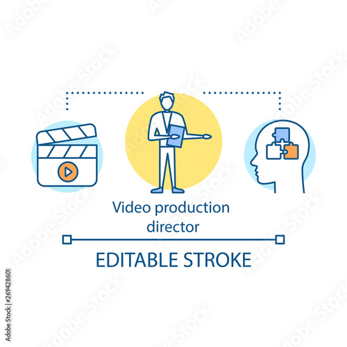 Video production director concept icon