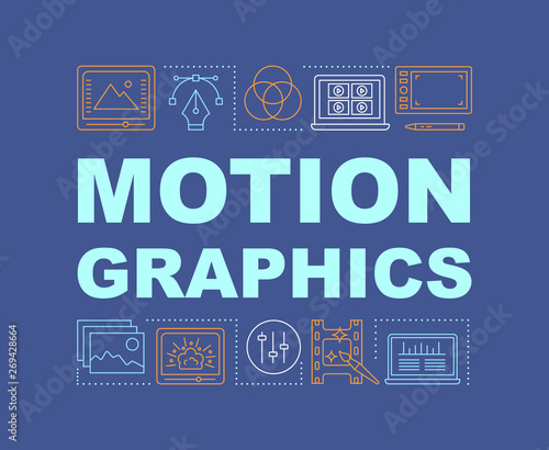 Motion graphics word concepts banner