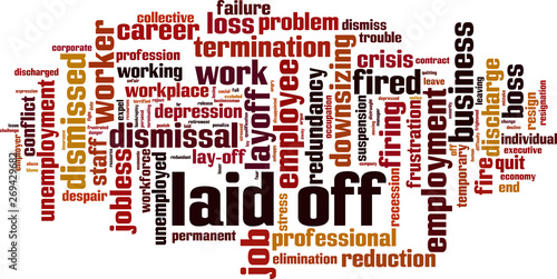 Laid-off word cloud