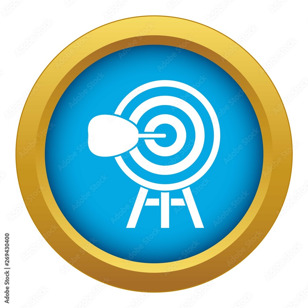 Target icon blue vector isolated on white background for any design Target icon blue vector isolated on white background for any design