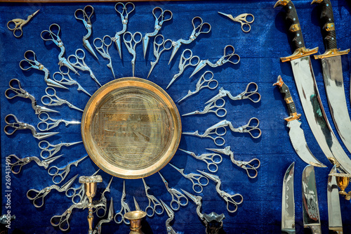 Local Souvenir scissors on the Old Market, Bukhara, Uzbekistan