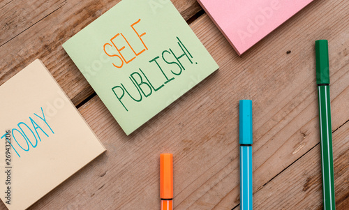 Εκτύπωση καμβά Text sign showing Self Publish