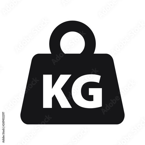 Weight kilogram icon vector isolated photo