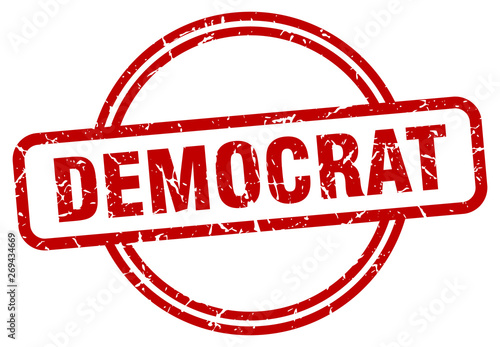 democrat grunge stamp