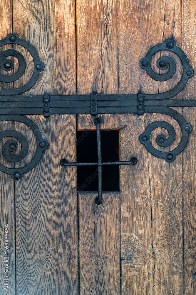 old wooden door in the castle old wooden door in the castle