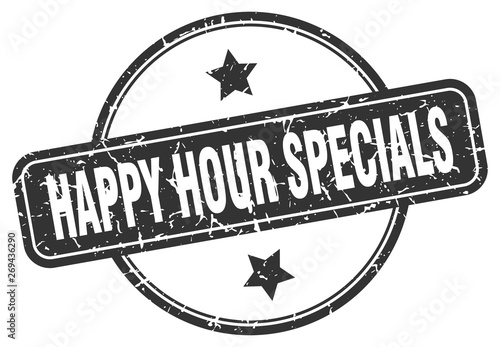 happy hour specials grunge stamp