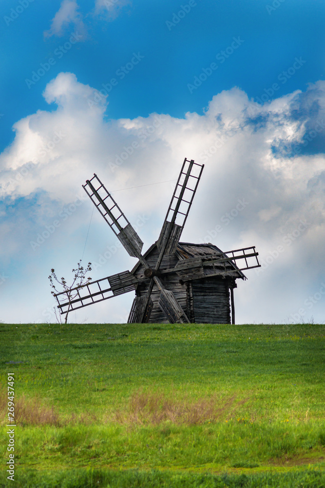 windmill in the field windmill in the field