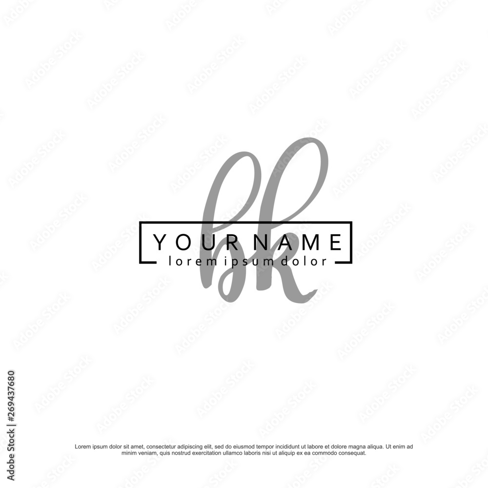 Initial B K BK elegant logo template vector Initial B K BK elegant logo template vector