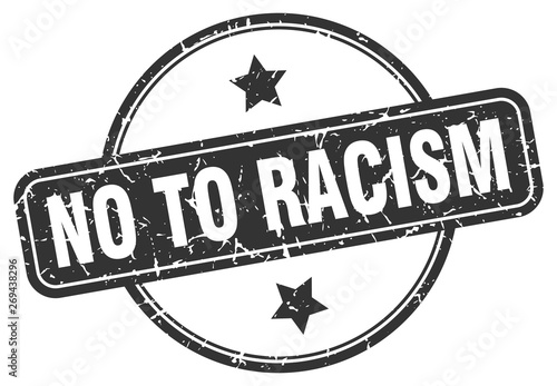no to racism grunge stamp