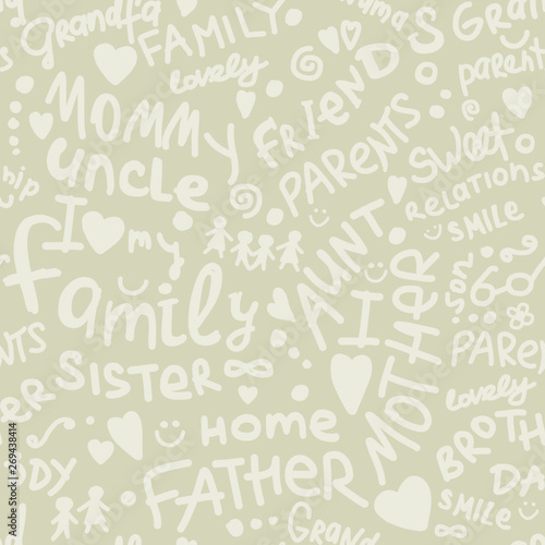 Family. seamless pattern for your design