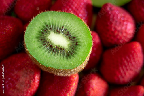 Strawberry and kiwi. Fresh fruits