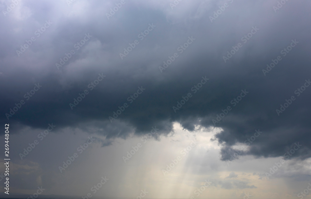 dramatic stormy sky with rain showers dramatic stormy sky with rain showers