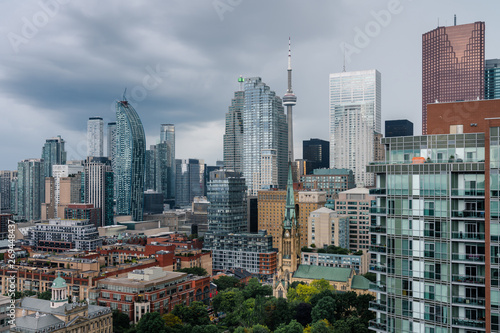 Epicka panoramę miasta Toronto w Kanadzie