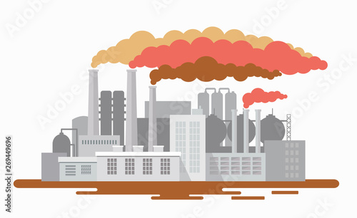 Ecology air and atmosphere pollution. Emission of harmful gases industry 
