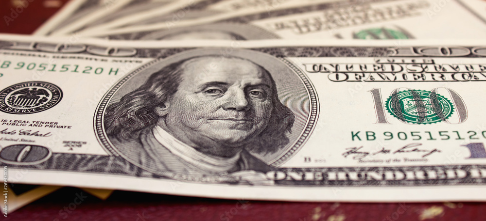 American dollars close up. Background from dollars American dollars close up. Background from dollars