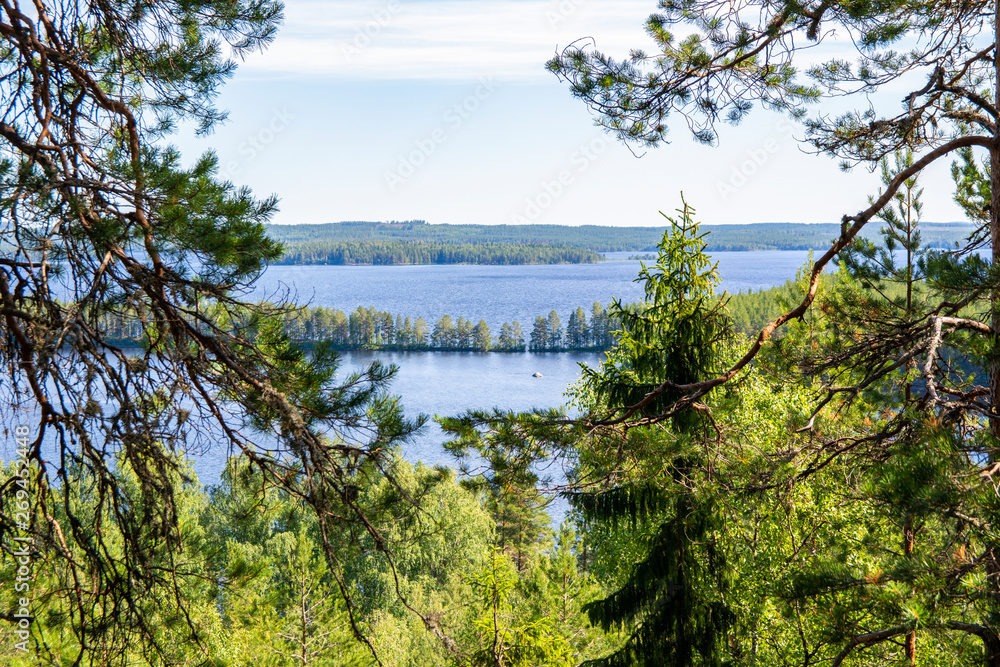 View to the Lake Pielinen from Devil's Church (Pirunkirkko) area, Koli, North Karelia, Finland