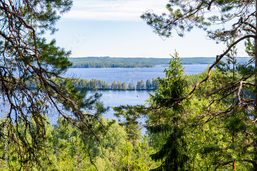 Fototapeta Naklejka Na Ścianę i Meble -  View to the Lake Pielinen from Devil's Church (Pirunkirkko) area, Koli, North Karelia, Finland