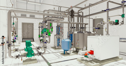 Conceptual visualization of driwing style of utilities at BIM technology