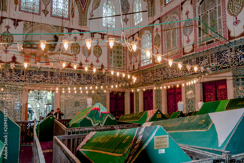 Istanbul, Turkey, 5 May 2006: Tombs of the sleeping sultans, Sultan Ahmet, II. Mahmud, Abdulaziz, Abdulhamid © Kayihan