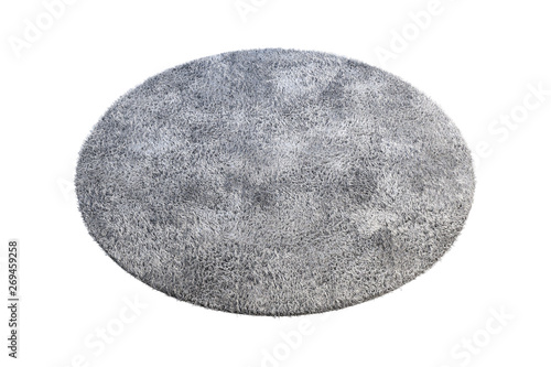 Modern gray rug with high pile. 3d render © 3dmitruk