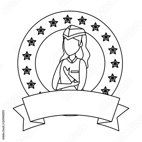 female flight attendant avatar character