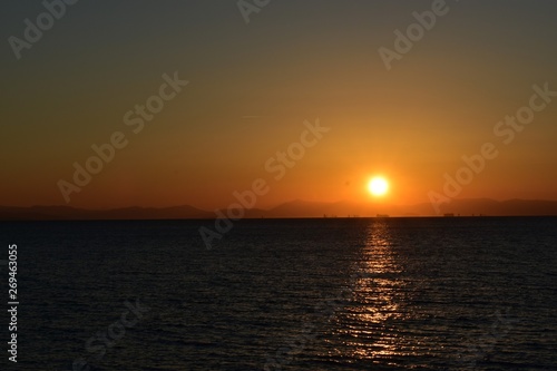 Sunset over the Aegean sea