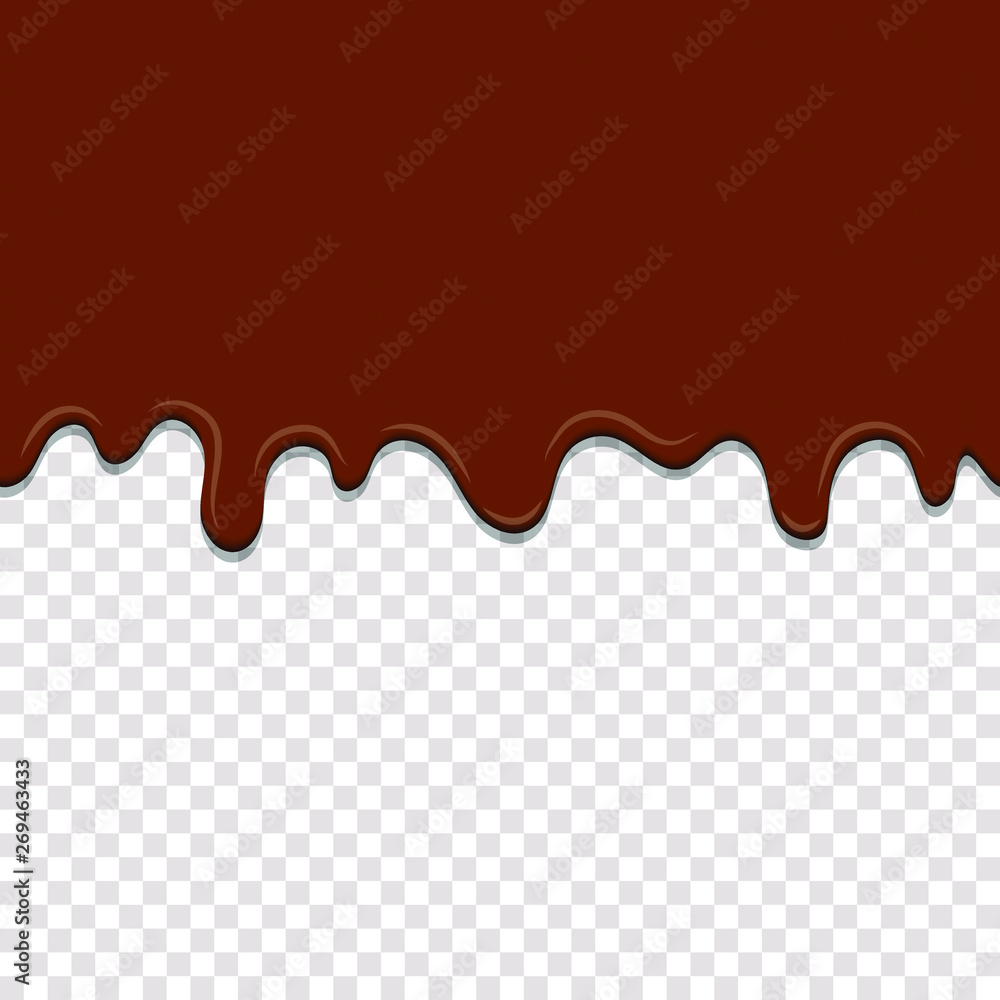 Seamless dripping caramel vector design illustration isolated on background