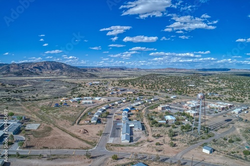 Aerial View of the Native American Village of Laguna, New Mexico