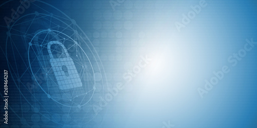 Information protection and cyber security. Modern safety digital background photo