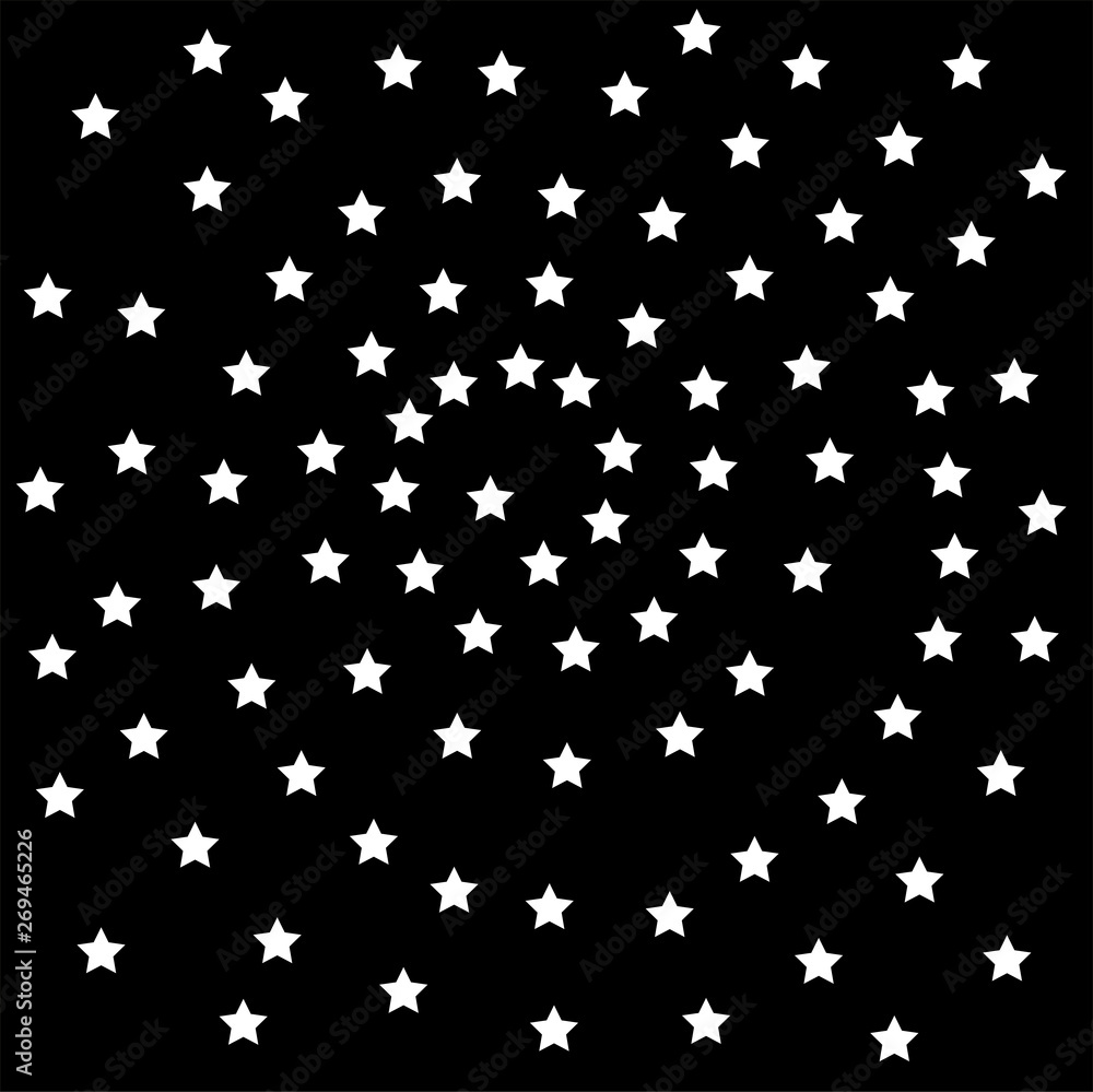 Black background white stars pattern vector Black background white stars pattern vector