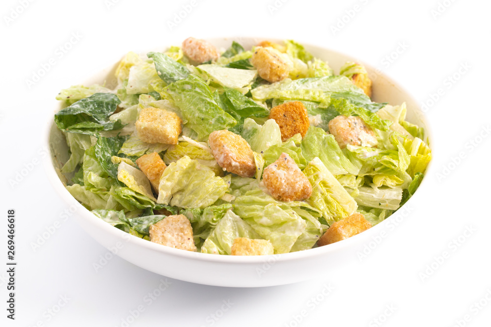 Caesar Salad Isolated on a White Background Caesar Salad Isolated on a White Background