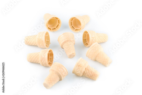 ice cream cones on a white background