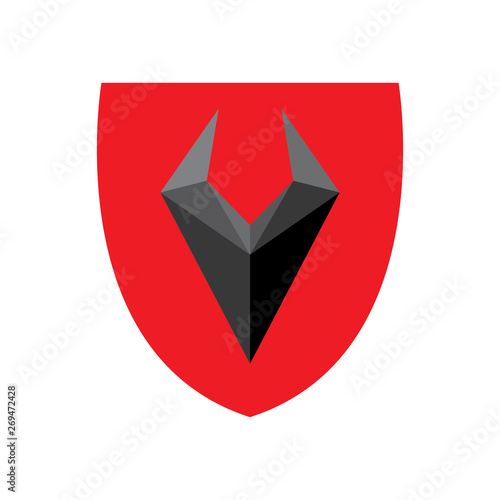Free Download Shield with letter V logo design vector - GFXLoad