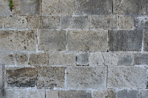 Old stone wall, Ancient brickwork.