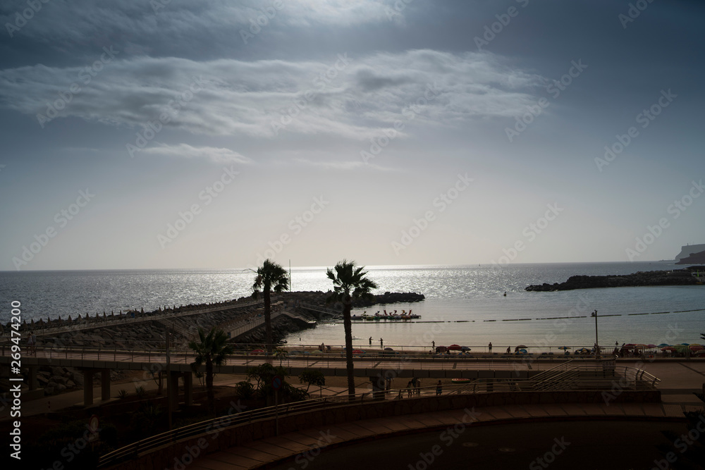 Obraz premium views from the beach of Amadores in Gran Canarias