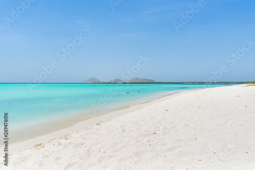 Beautiful Caribbean beach  in Los Roques Archipelago  Venezuela