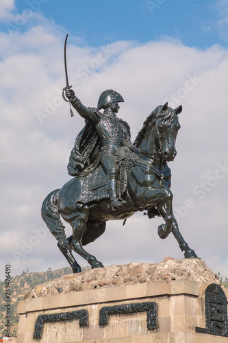 Sucre statue in Ayacucho  Peru