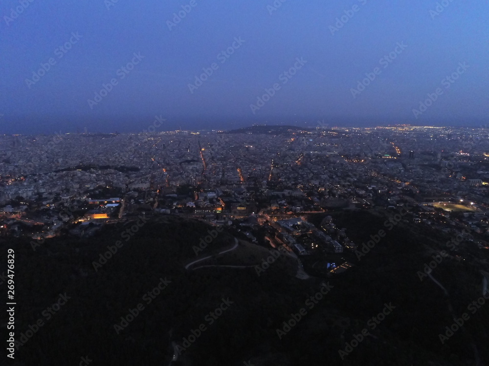 Obraz premium Aerial view in Barcelona. Catalonia,Spain. Drone Photo