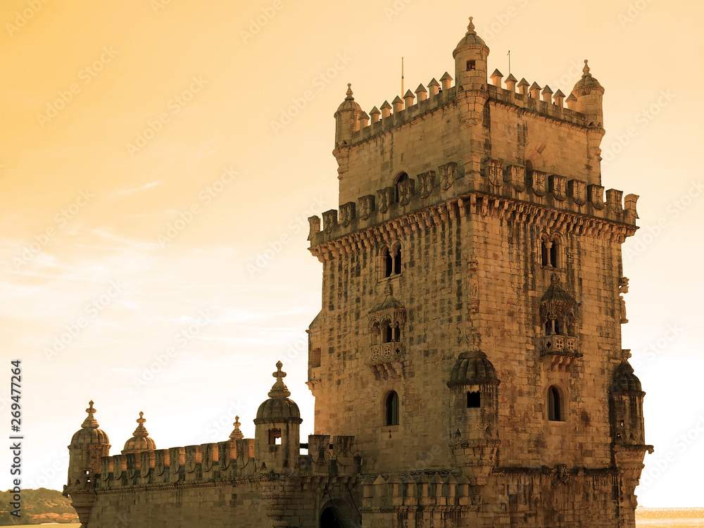Historic Torre de Belem in Lisbon in Portugal