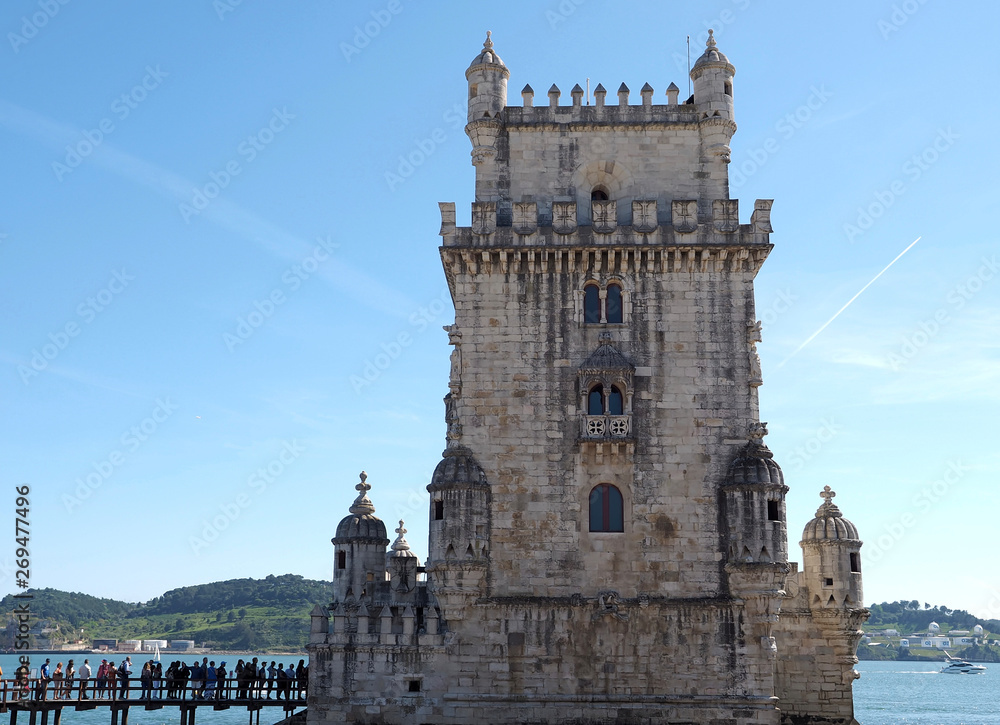 Historic Torre de Belem in Lisbon in Portugal