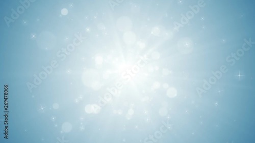 Seamless loop file, Spreading circular particle and Lens Flare animation - Silver color
