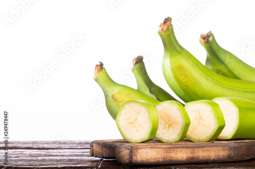 Foto Organic green plantain - Musa x paradisiaca