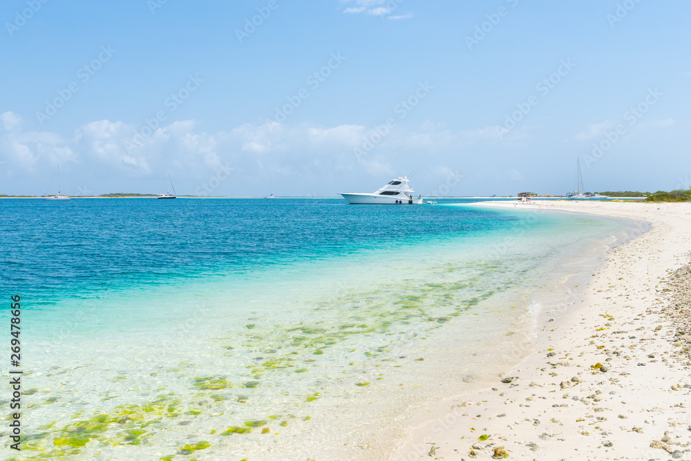 Beautiful Caribbean beach, in Los Roques Archipelago, Venezuela