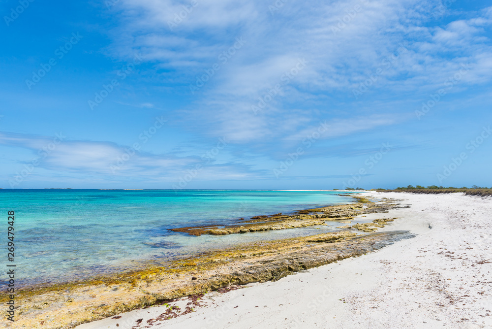 Beautiful Caribbean beach, in Los Roques Archipelago, Venezuela